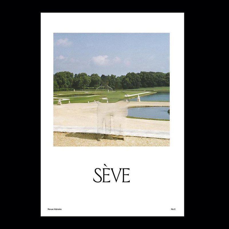 Couverture de la revue Sève, volume 2 : un bassin et une pelouse de parc, le titre en capitales sous l’image.